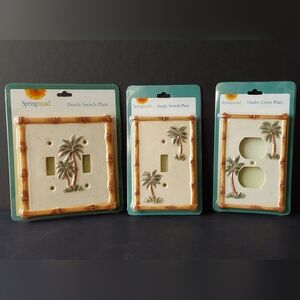 Springmaid Palm Tree Switch Plate Cover Set (3)